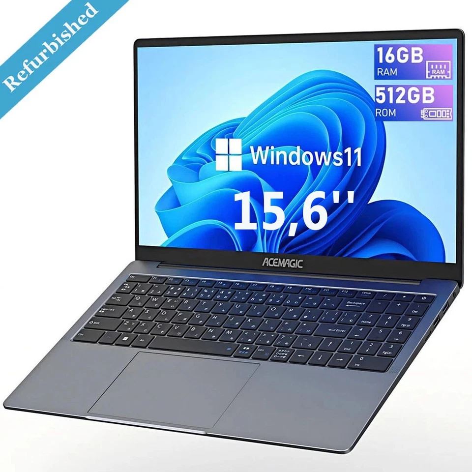 ACEMAGIC AX15 15,6'' Notebooks Intel N97 16GB DDR4 RAM 512GB SSD WiFi5 Win11