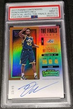 PSA 9/10 RC AUTO /49 DONOVAN MITCHELL ROOKIE ✨POP 2, 0 HIGHER 2017-18 Contenders