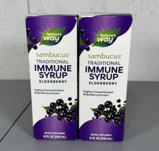 Nature's Way Sambucus Traditional Immune Syrup Elderberry, 8 fl oz, 2 Pack