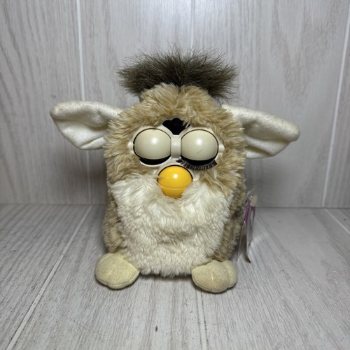 Tiger Electronics Furby BEAR 1998 Generation 2 Tan White Green Eyes - For Parts