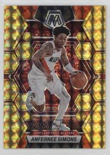 2022-23 Panini Mosaic Reactive Yellow Mosaic Prizm Anfernee Simons #11 10wc