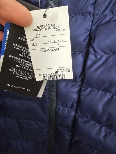 Ralph Lauren RLX Golf Packable Quilted Panel Puffer Jacket siz Large Navy - Picture 7 of 19