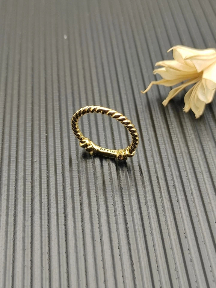 Anillo David Yurman Helena Oro 18K Pavé Diamante Envolvente Talla 9 Foto 3 de 4
