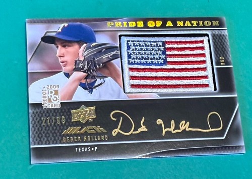 2009 UPPER DECK DEREK HOLLAND UD BLACK GOLD INK AUTO ROOKIE USA /99