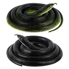 Realistic Rubber Snake, 2Pack Fake Snake Rubber Snakes Keep Birds Away, Reali...