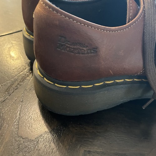 Vtg Y2K Doc Dr Martens Brown Leather 8651 Platform Oxford Shoes Women 8 Men 7 - Picture 2 of 12