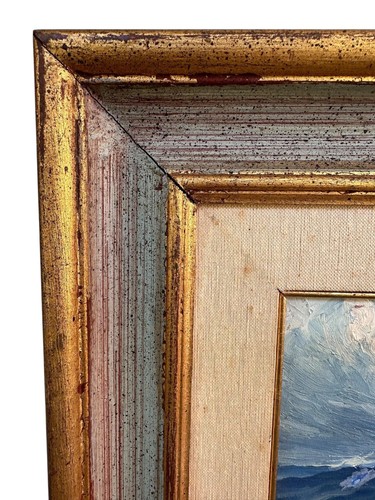 Vintage Ölgemälde signiert Meereslandschaft von E. Walter | Meereswellen | Küste Frankreich - Bild 2 von 9