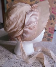 Girl's Fancy Antique Silk Bonnet