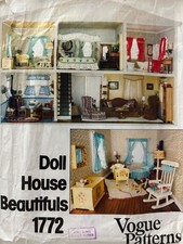 Vogue Patterns 1772 Doll House Beautifuls. Sewing Pattern. Unused