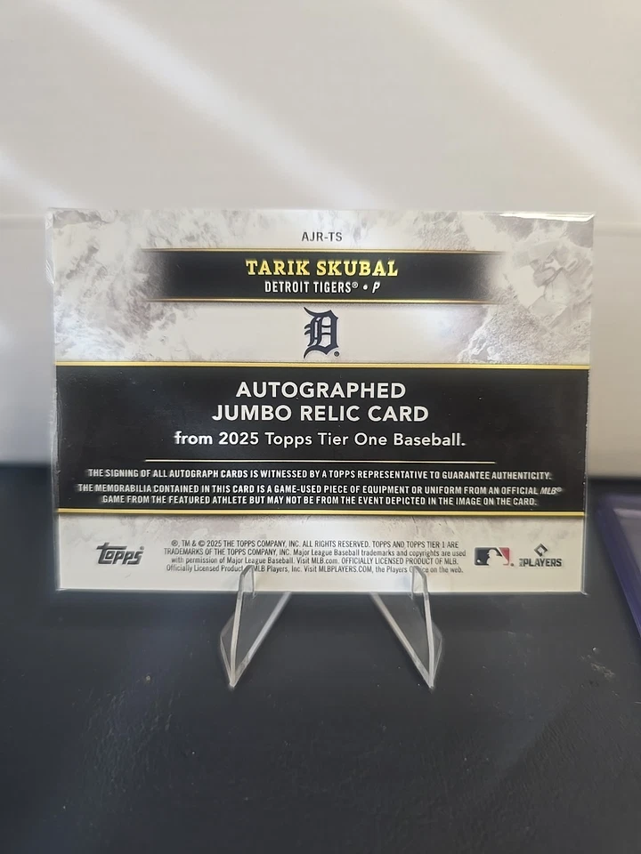 Tarik Skubal Gold 2025 Tier One Autographed ARJ-TS 53/199 - Image 4 of 4