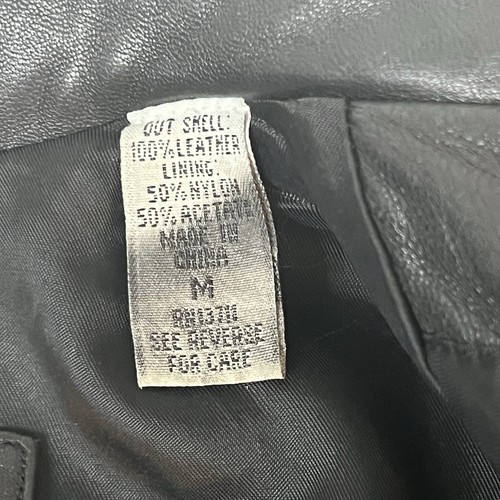 Chaqueta para mujer vintage Lord & Taylor 100 % cuero negra talla M regular mediana” - Imagen 22 de 23