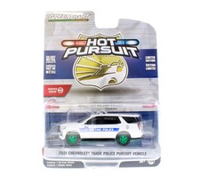 GREEN MACHINE 2021 Chevy Tahoe Police Pursuit Vehicle, White - Greenlight 43000
