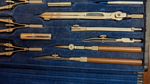 VTG ALVIN n. 709 - Set COMPLETO Strumenti Disegno Architetto Disegno - Foto 6 di 8