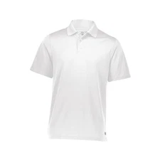  Men's Power Performance Polo-Premium Dri-fit Shirt, Perfect for Medium White
