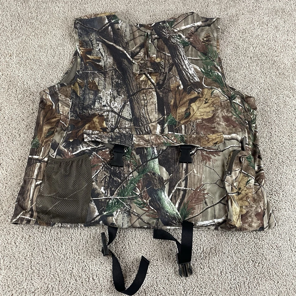 Cabelas Hunting Shooting Vest Men’s XL Padded Shell Pockets Camo Game Pouch R1 - Image 2 of 4