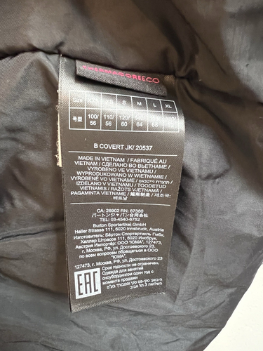 Giacca cappotto BURTON bambino covert isolato neve PINI AEREI VERO NERO grande - Foto 4 di 6