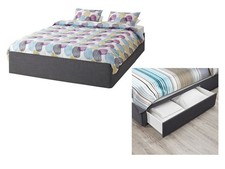 IKEA Balestrand standard double divan bed base with 2 large draws (no mattress)