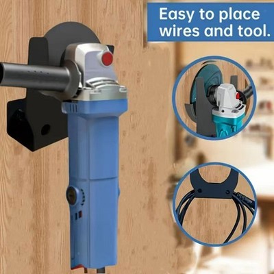 Angle Grinder Storage Power Tools Shelf Wall Mounted for Garage, Workspace,