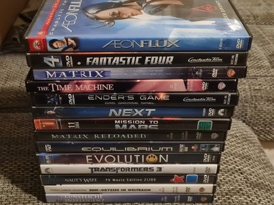 14x Science Fiction DVDs - Matrix, Transformers, Aeon Flux, 2001, AI, Next...