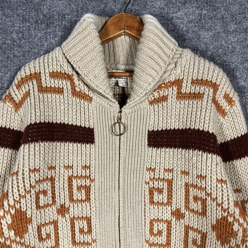 Maglione vintage anni 70 Pendleton lana Cowichan alta qualità grande Lebowski Dude Westerley - Foto 2 di 16