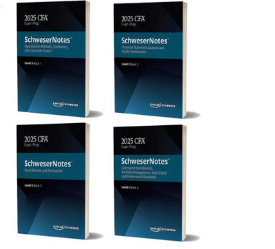 2025 CFA Exam Prep SchweserNotes 4冊セット 2025 CFA Exam Prep Kaplan schweser Notes™ Book 1-4 Paperback