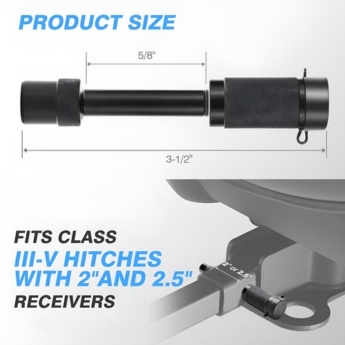 Upgrade 5/8 in Hitch Pin Lock 2 Keys for RV Truck Trailer Tow Receiver Universal - 第 2/12 張圖片