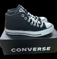 Size 9.5 - Converse Chuck Taylor All Star Madison Mid Black White W
