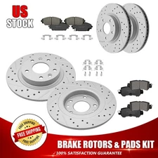 AWD Front & Rear Brake Rotors Ceramic Pads For Mazda CX-3 2016 2017 2018