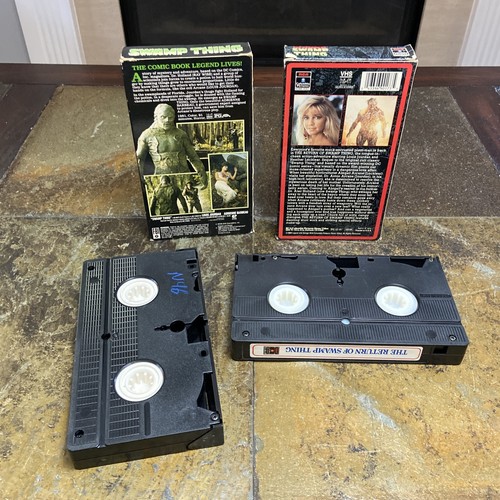 Swamp Thing 1981 Wes Craven & The Return of Swamp Thing 1989 VHS Lot - Foto 2 di 8