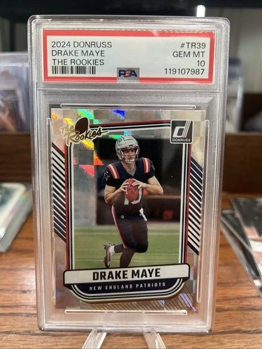 2024 Panini Donruss Drake Maye THE ROOKIES RC #TR-39 PSA 10 Gem Mint PATRIOTS
