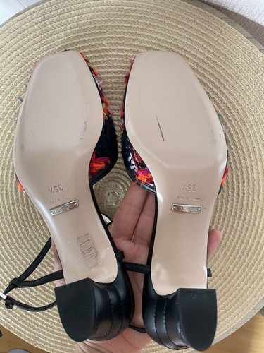 GUCCI Mules Sandals Heel GG Marmont Tweed Multicolor EU35.5/US5.5 from Japan - Picture 9 of 24