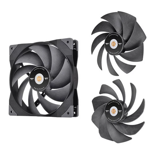 140mm Thermaltake SWAFAN GT14 Fan, 3x Changeable Fans (Pressure/Flow/Reverse), B