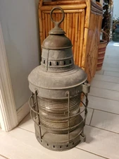1 Wilcox Crittenden 23" Large Lamp Nautical Ship Boat Lantern Clear Glass Vtg