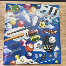 Vintage 1988 Lisa Frank SPORTS Scrapbook Unused Pages Rare