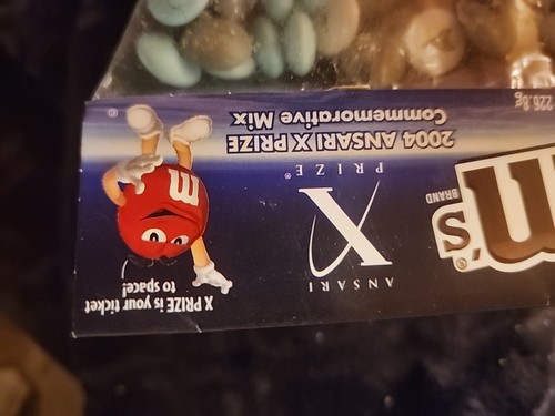 2004 ANSARI X PRIZE M&M's Rare PAKET Tasche ungeöffnet grau weiß cyan PRALINEN - Bild 4 von 9