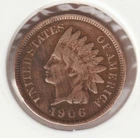 US Rare Old West 1906 Indian Head Penny Coin American Collection Shield Cent USA