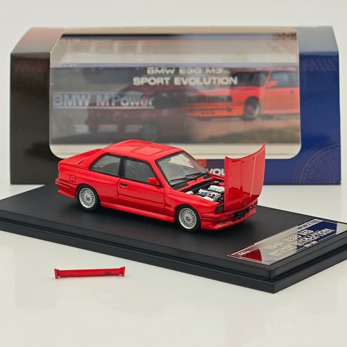 Mortal 1:64 BMW E30 M3 Sport Evolution Openable Hood Diecast Toy Car Model Hobby - Picture 4 of 14