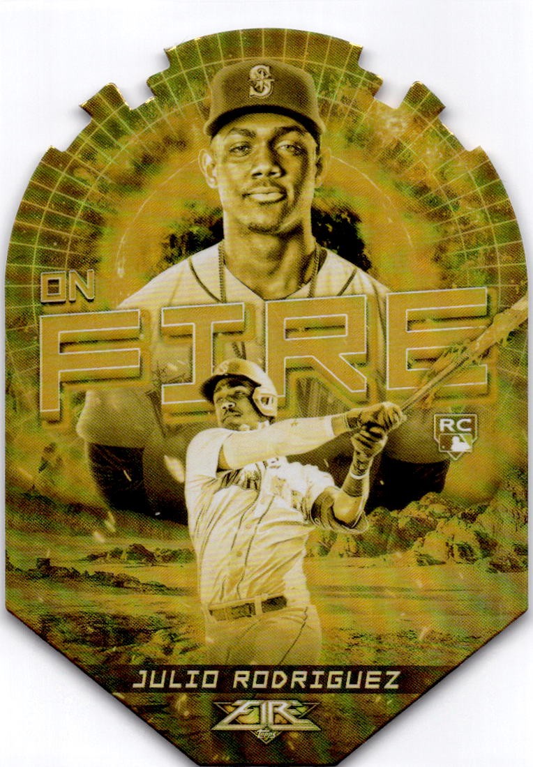 2022 Julio Rodriguez Topps Fire - En Fuego EF-30 NM RC Seattle Mariners