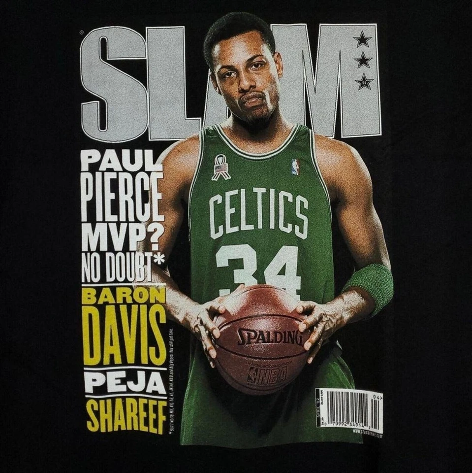 SLAM 杂志 Paul Pierce 波士顿凯尔特人队 Mitchell & Ness NBA XL 衬衫全新带标签 — 第 2/4 张图片