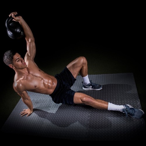 Vinyl Kettlebell 25lb Full Body Workout Durable Grip Fitness Strength Training - Picture 11 of 26
