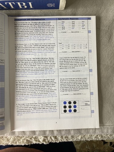 SCATBI: Scales of Cognitive Ability Traumatic Brain Injury Assessment Cassette - Picture 10 of 11