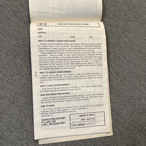 1984 Buick LeSabre Owners Manual - Original - Picture 14 of 15