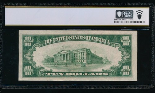 AC 1934A $10 Silver Certificate PCGS 50 PPQ Fr 1702 - Picture 2 of 2