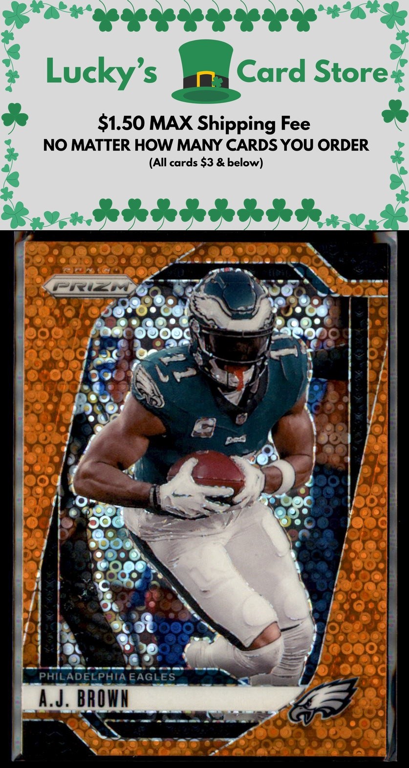 2024 Panini Prizm #233 A.J. Brown Orange Disco Prizm