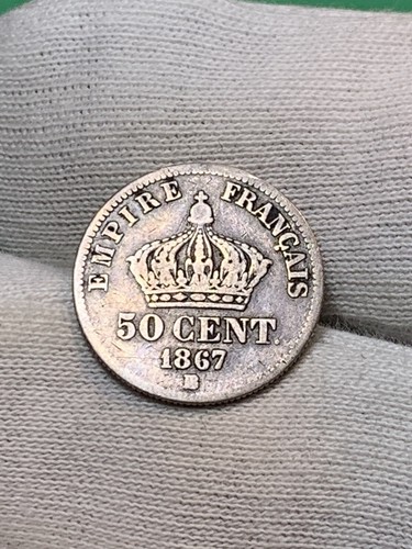 1867 BB France ๐ซ๐ท Silver 50 Centimes (A2239) - Picture 4 of 4