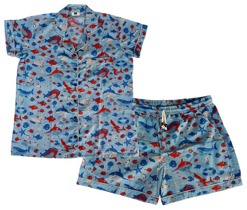 Pure Cotton Women Pajamas Set Button Down Printed Lounge Sets Soft Loose - Picture 11 of 45