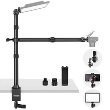 NEEWER Tabletop Overhead Camera Mount Stand&2 Section Telescopic Extension Arm