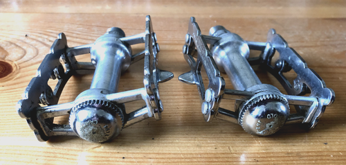 Campagnolo Record Pista Pedals Pair, Silver, VGC, 1970s/80s