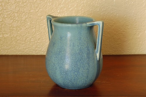 Unique Vintage Rookwood 2-Handled Cabinet Vase "XXIX" 1929 #63 Crystalline Blue - Picture 2 of 12