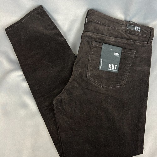 Kut From The Kloth Diana Skinny Corduroy Pants Size 18 Brown Bean NWT - Picture 2 of 8